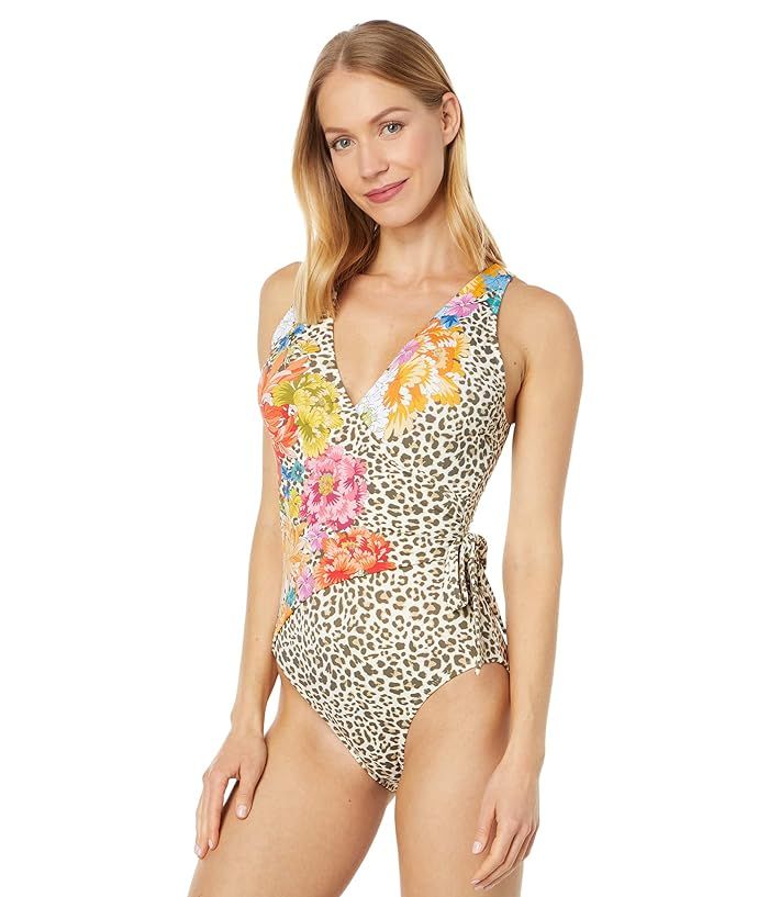 Johnny Was Leopard Wrap One-Piece | Zappos