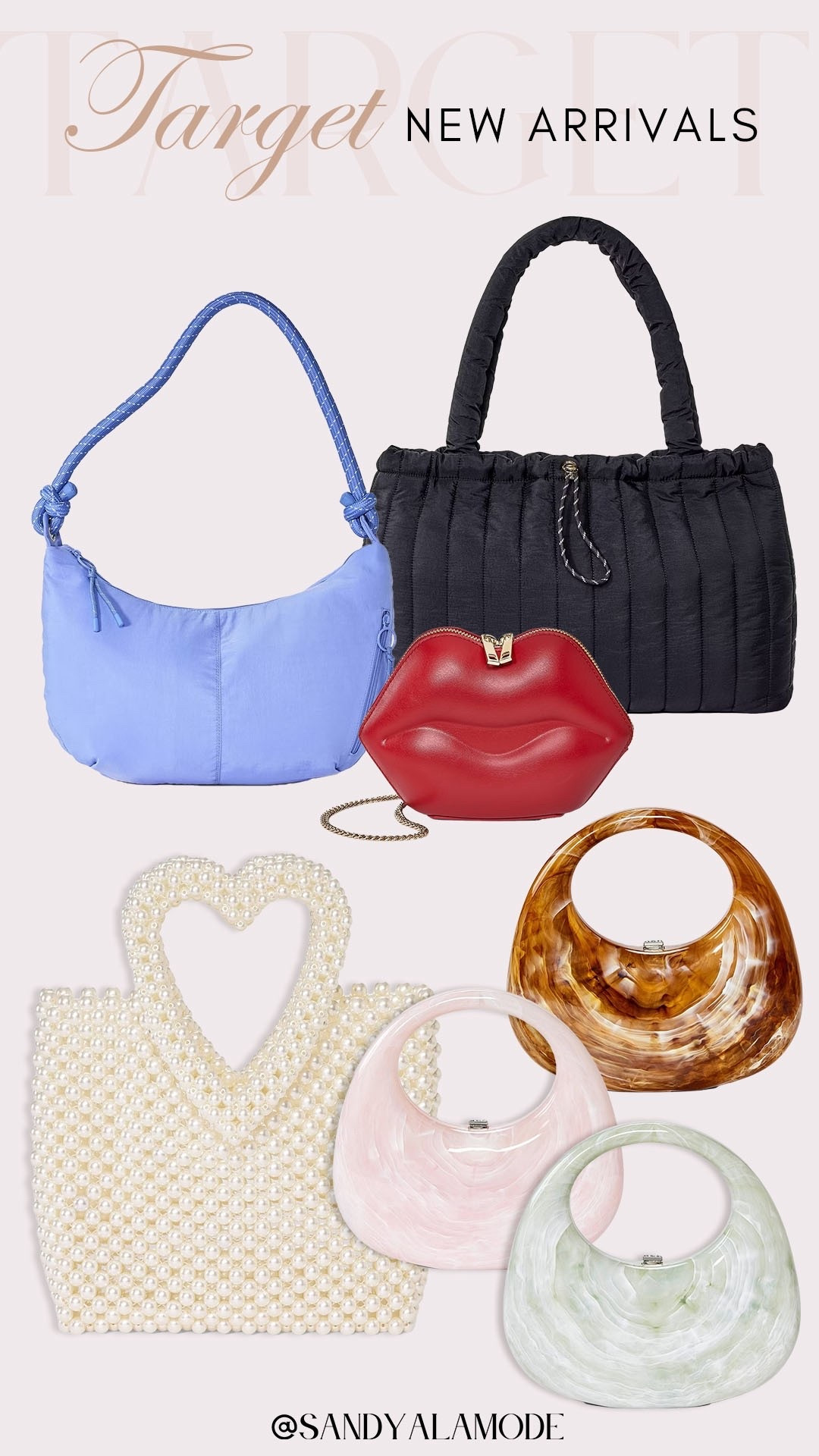 Target new arrivals. Target fashion. Target new handbag. Target active tote. Target acrylic handbag. Target pearl heart handbag. Target black tote bag  

#LTKFindsUnder50 #LTKFindsUnder100 #LTKSeasonal