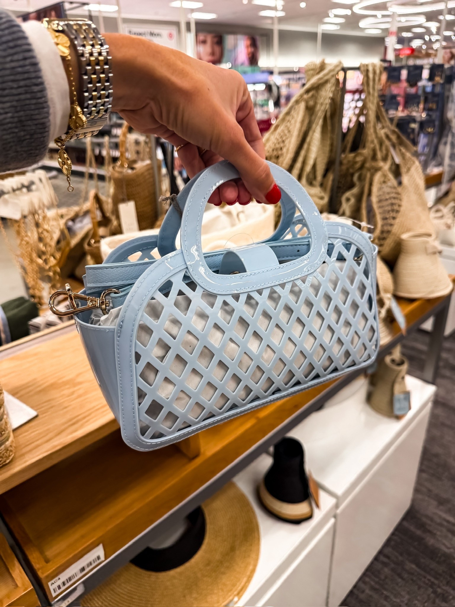 This bag just stopped me mid aisle 😍 The color, the texture, the size… it’s giving designer vibes without the price tag. Perfect little statement piece for spring and summer outfits

spring accessories, statement bag, affordable fashion find, handbag find, summer style, target finds, themominstyle 

#LTKMothersDay #LTKSeasonal #LTKTravel