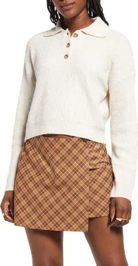 BP. Rib Long Sleeve Polo Sweater | Nordstrom | Nordstrom