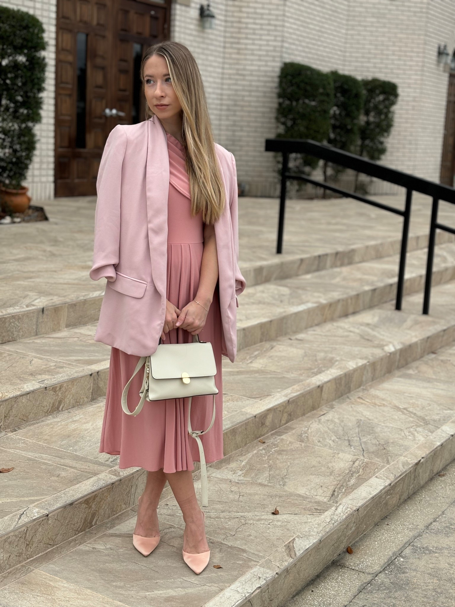 Pink dress and blazer formal outfit for the nutcracker ballet🩰🩷 dress is old so I linked similar from amazon! 

#LTKootd #LTKSeasonal #LTKHoliday