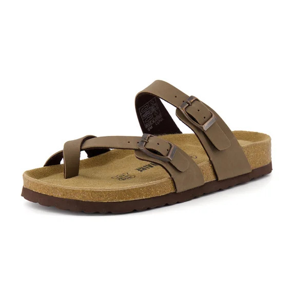 Cushionaire Women's Luna Cork Footbed Sandals with +Comfort, Wide Widths Available | Walmart (US)