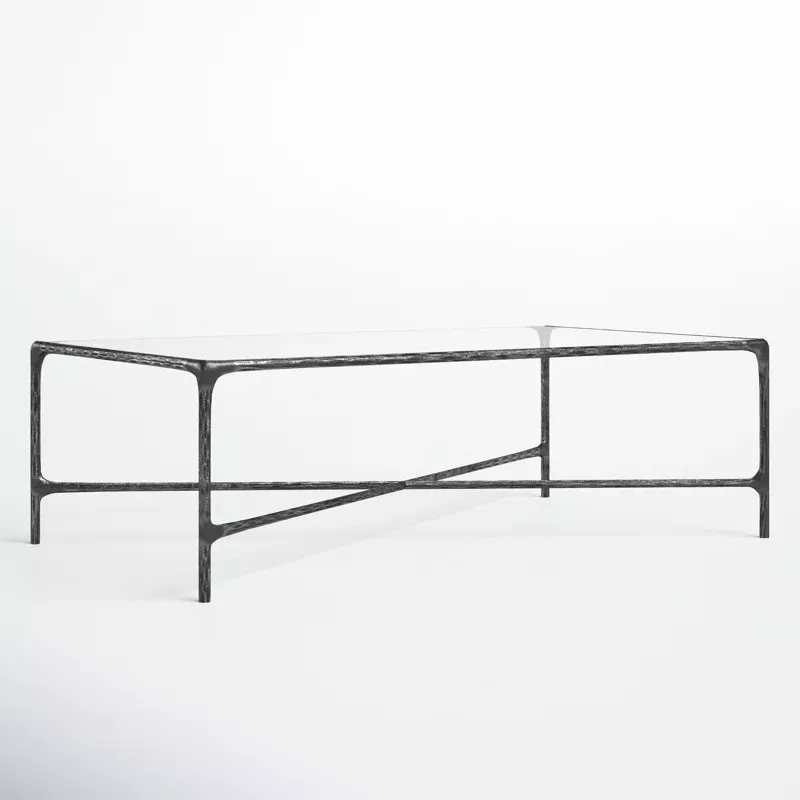 Thaddeus glass deals rectangular console table