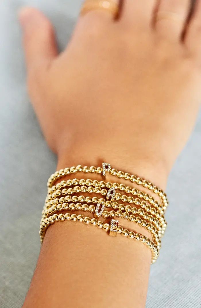 Pisa Pavé Initial Bracelet | Nordstrom