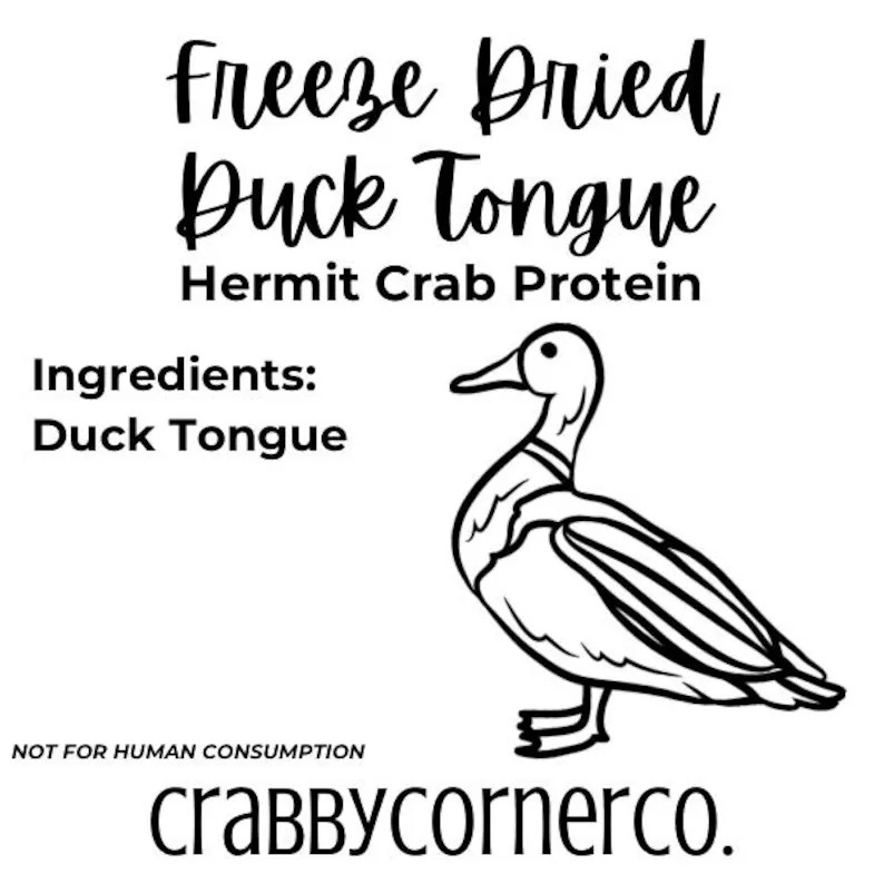 Freeze Dried Duck Tongue, Hermit Crab and Isopod Food, Enrichment for Hermit Crabs, Protein for H... | Etsy (US)