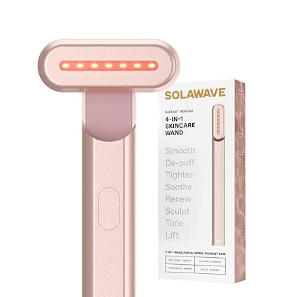 Solawave 4-in-1 Red Light Therapy Wand for Face & Neck | Beauty Device with Galvanic Current, Mas... | Amazon (US)