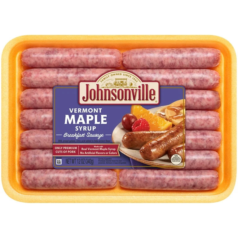 Johnsonville Vermont Maple Syrup Breakfast Sausage, 14 Links, 12 oz (Fresh) | Walmart (US)