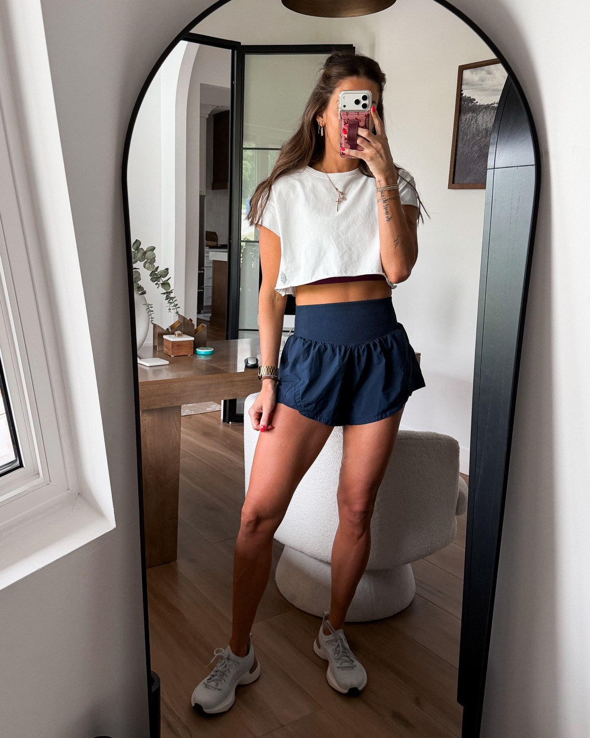 Top-medium
Bra-small
Shorts-small
Sneakers-tts