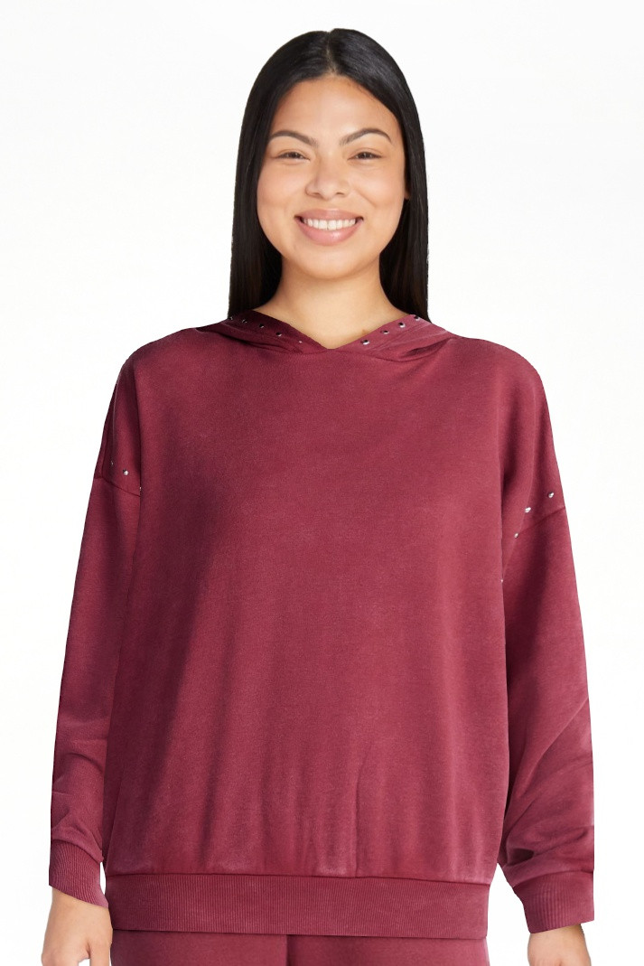 No Boundaries Mineral Wash Studded Fleece Oversized Hoodie, Women's XXS-XXL | Walmart (US)