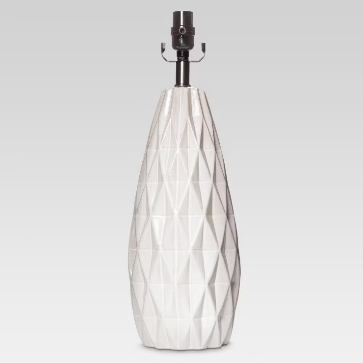Faceted Ceramic Large Lamp Base White - Threshold™ | Target
