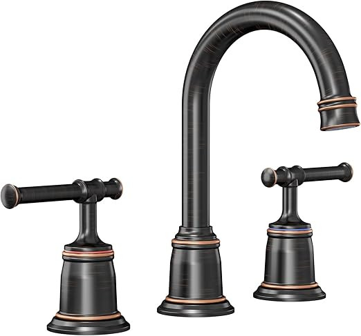Classical 8 inch Bathroom Faucet, Bathroom faucets for Sink 3 Holes, Widespread Brushed Nickel Ba... | Amazon (CA)