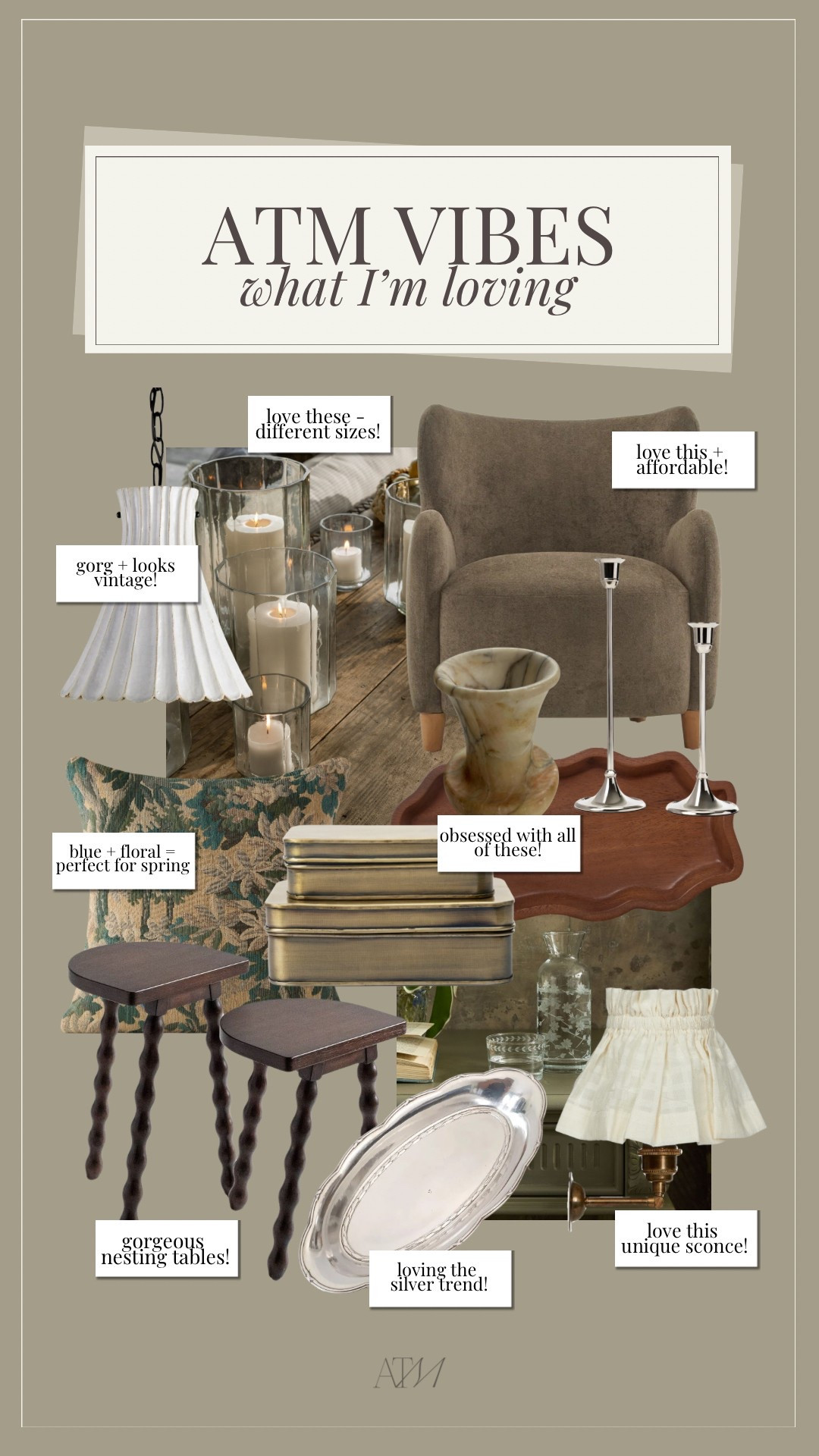 ATM Vibes: what I’m currently loving! 

Vintage home decor, organic modern, home inspo, collected home decor, rustic home finds, traditional home, contemporary home decor, Etsy finds, McGee and co, Wayfair decor finds 

#LTKHome
