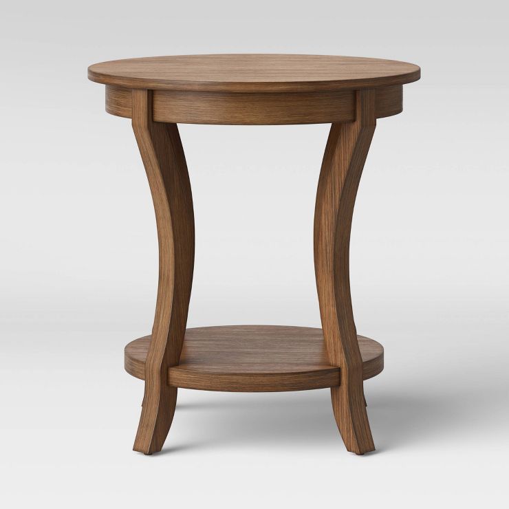 Shelburne Round Wood Accent Table Natural - Threshold™ | Target