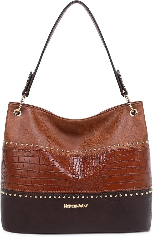 Montana West Hobo Bag for Ladies Shoulder Handbags with Back Pocket | Amazon (US)