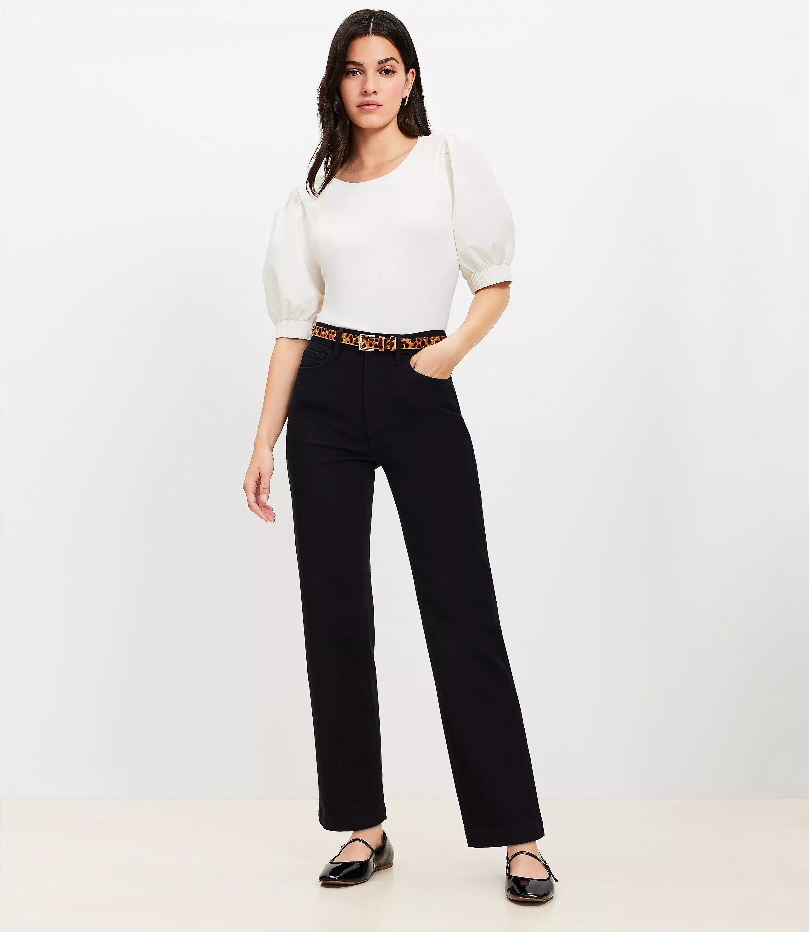 Five Pocket Straight Pants in Twill | LOFT