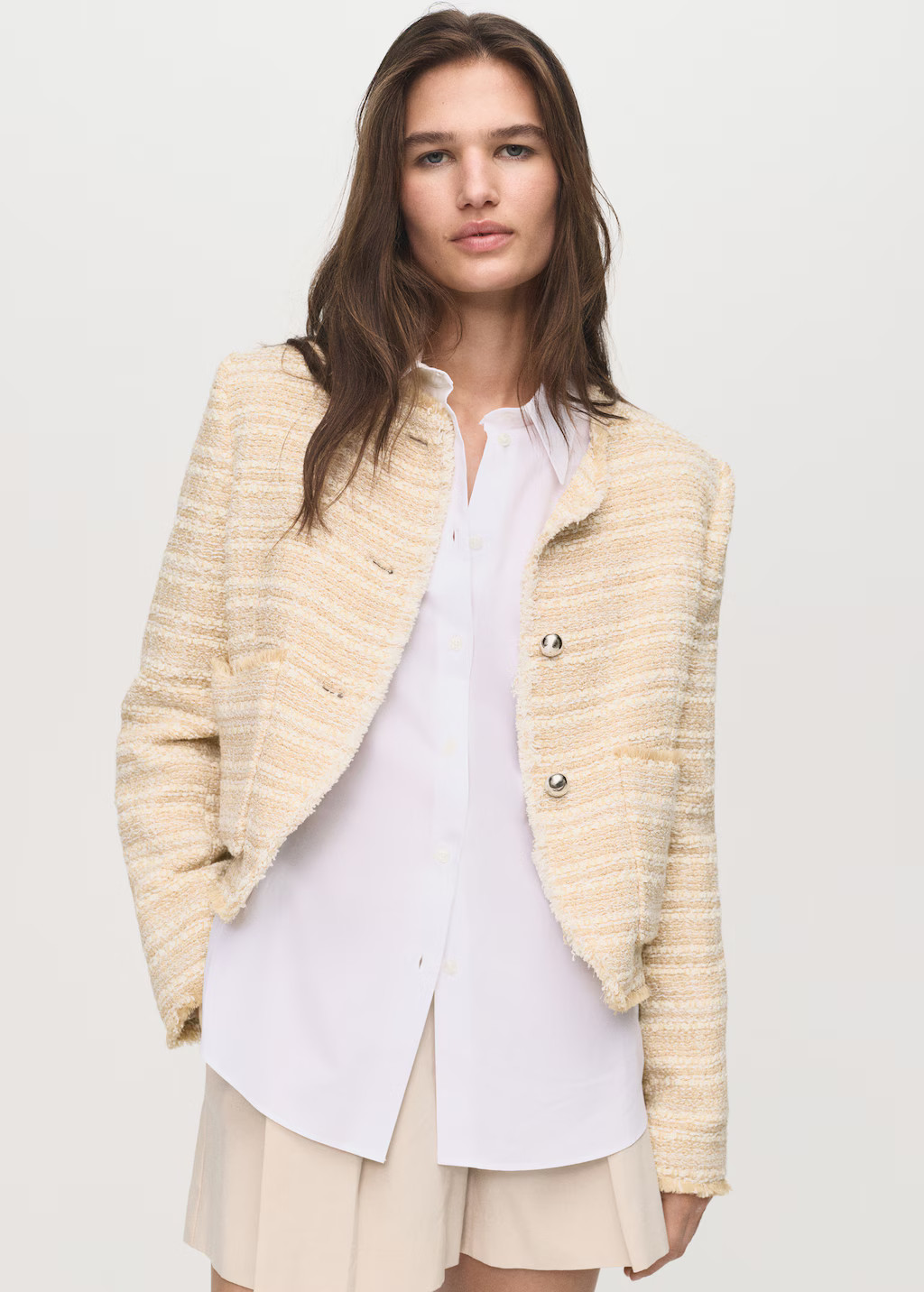 Tweed jacket with jewel buttons - Women | MANGO USA | Mango (US/MX/AU)