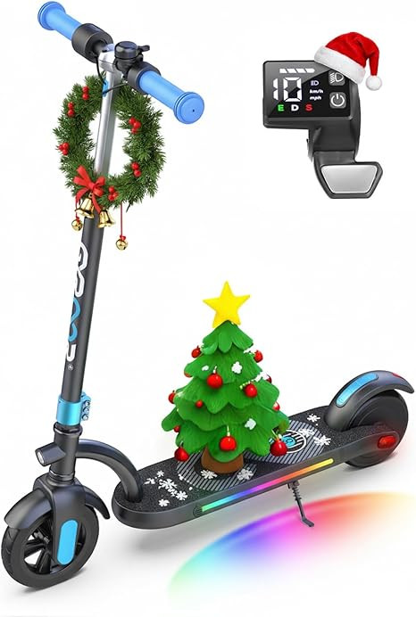 Gyroor H40 Kids Electric Scooter, 180W Motor, Up to 10 MPH, LED Display & Colorful Lights, Adjust... | Amazon (US)