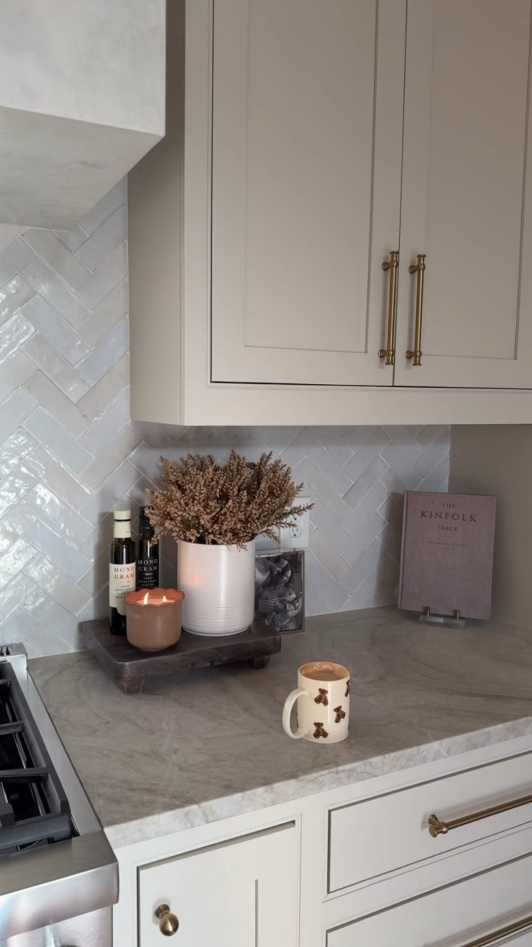 Backsplash kitchen decor 
Transitioning into fall linking
Stems are in the color “beige” which I’m not seeing right now but hopefully they come back soon!! Also tip - take cover off book 

Fall candle
Coffee bar station 
Fall decor 
Home decor 

#LTKFindsUnder50 #LTKSeasonal #LTKHome