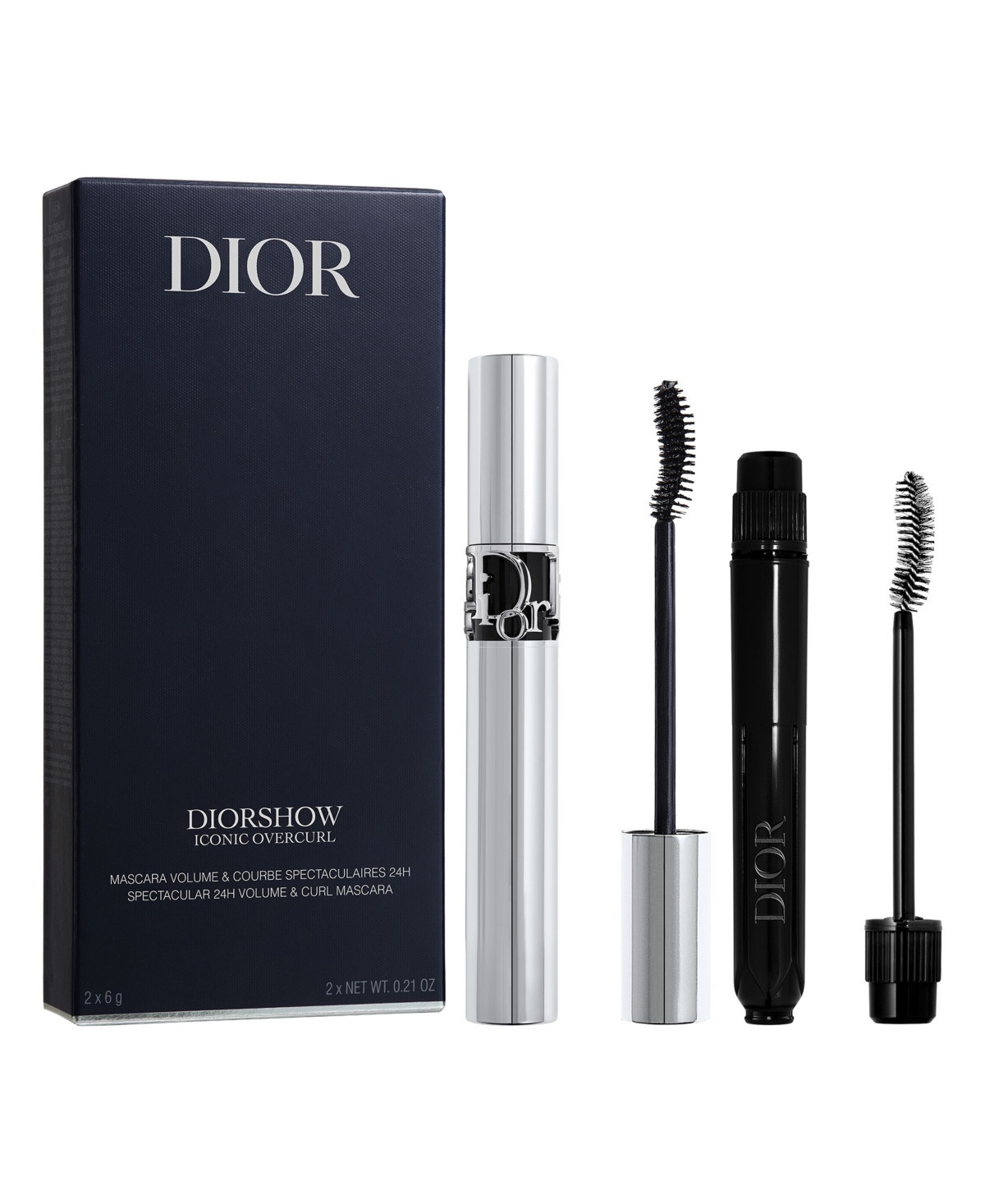 Dior 2-Pc. Diorshow Iconic Overcurl Mascara & Mascara Refill Set - 090 Black | Macy's