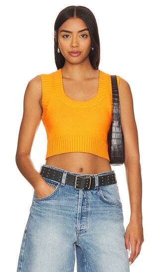 Patricia Sweater Knit Top in Orange | Revolve Clothing (Global)
