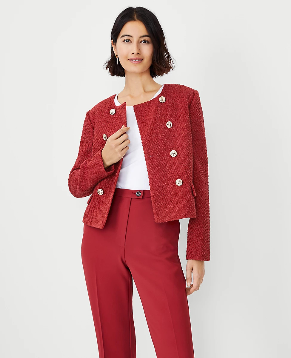 Tweed Double Breasted Jacket | Ann Taylor (US)