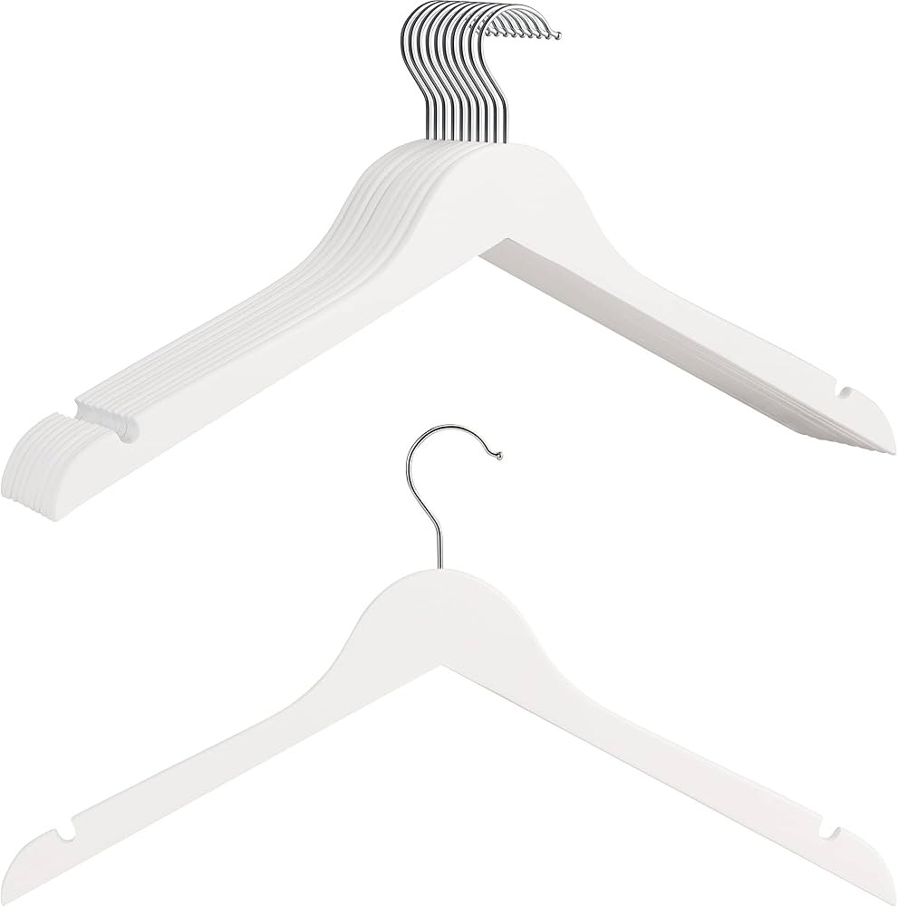 StorageWorks Wooden Hangers, Slim Natural Wood Hangers, Premium Solid Wood Clothes Hanger for Tan... | Amazon (US)