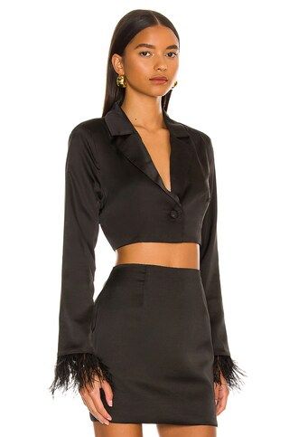 MORE TO COME Julia Blazer Top in Black from Revolve.com | Revolve Clothing (Global)
