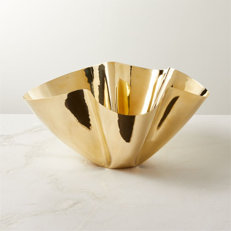 Adorn Brass Abstract Bowl + Reviews | CB2 | CB2