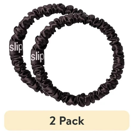 (2 pack) slip pure silk skinny scrunchie - black | Walmart (US)