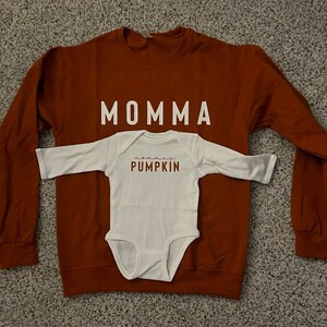 Mama and Mamas Pumpkin Fall Sweatshirts, Mommy and Me Sweaters, Mom Baby Outfit, Matching Outfits... | Etsy (US)