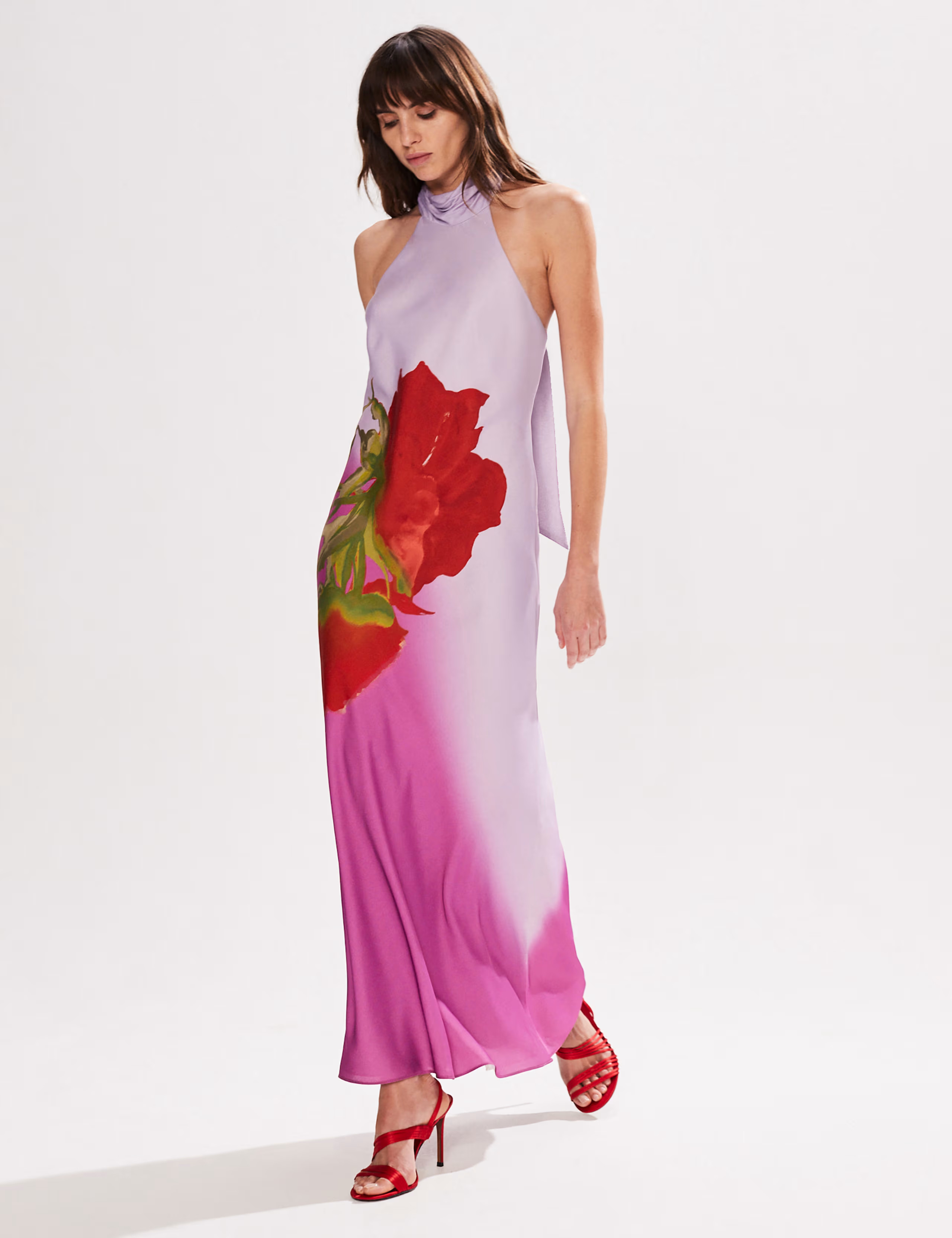 Floral Halter Neck Maxi Column Dress | Marks & Spencer (UK)