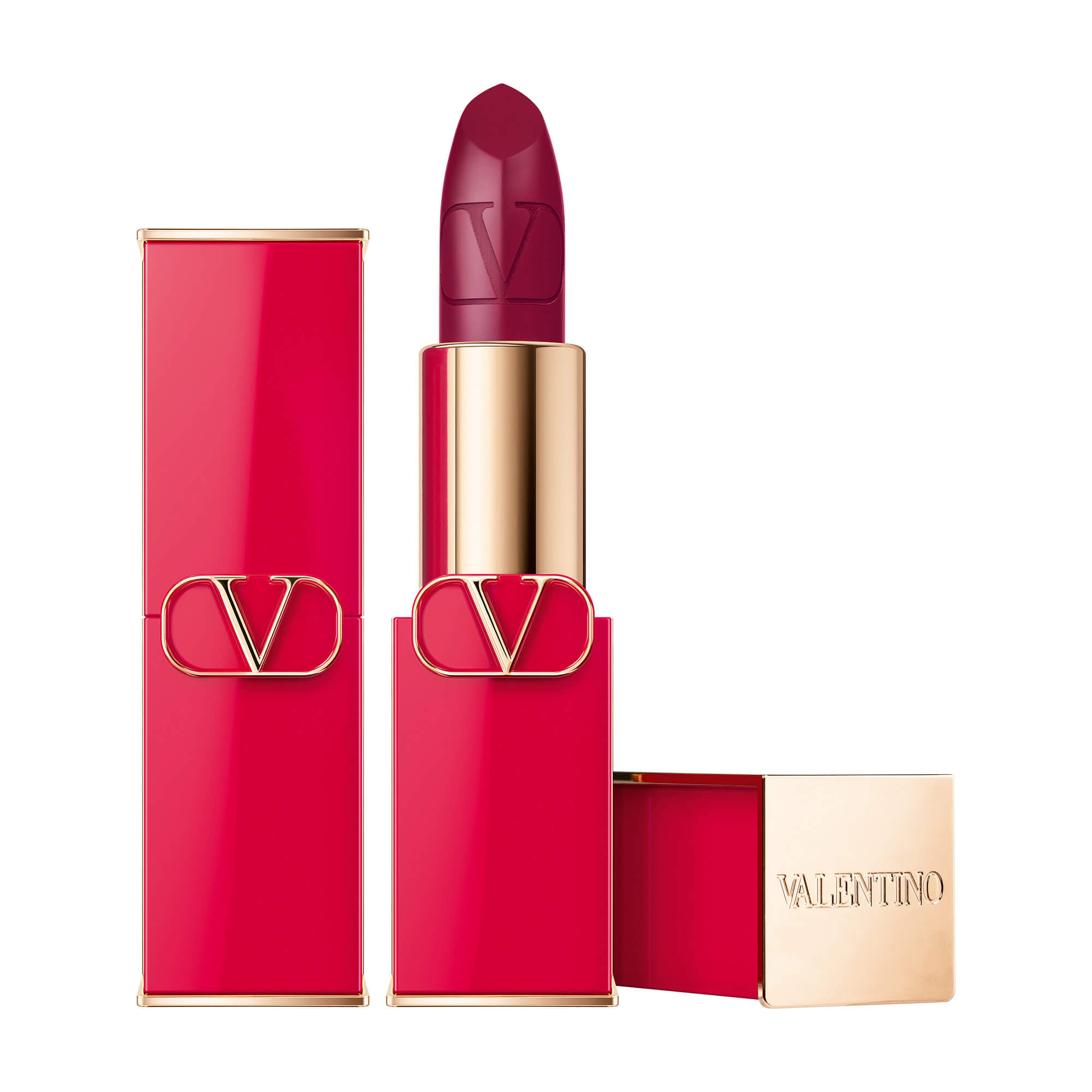 Valentino Beauty Rosso Refillable Lipstick | Shade: 505R Fearless Violet Satin | Personalized Gift | Valentino Beauty