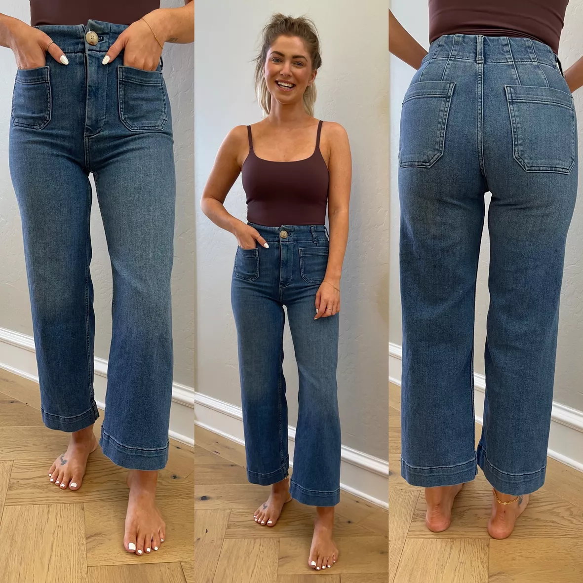 How wide leg jeans came back again