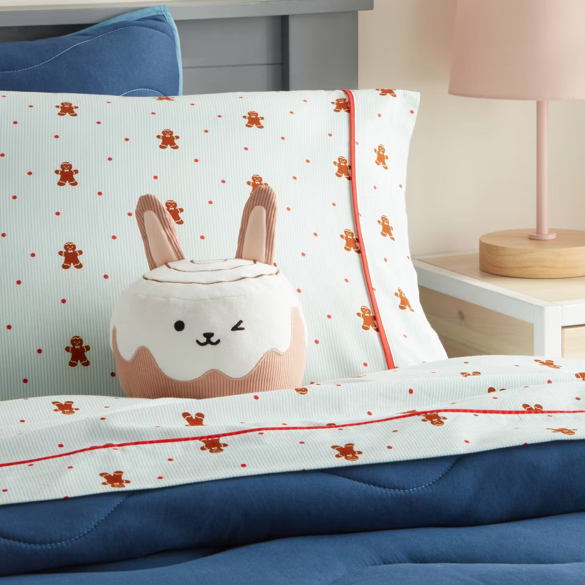 CinnaBunny Kids' Holiday Mini Weighted Plush Throw Pillow Light Brown - Pillowfort™ | Target