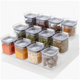 OU Spice Rack Organizer, 13pc 5oz Spice Containers , 3 Tier Clear Spice Holder and Seasoning Orga... | Target