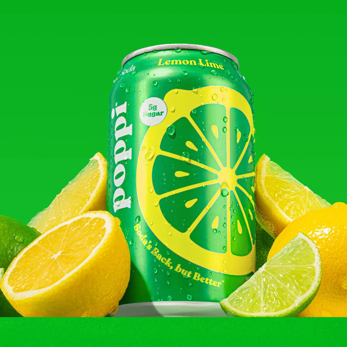 poppi Lemon Lime Prebiotic Soda - 12 fl oz Can | Target