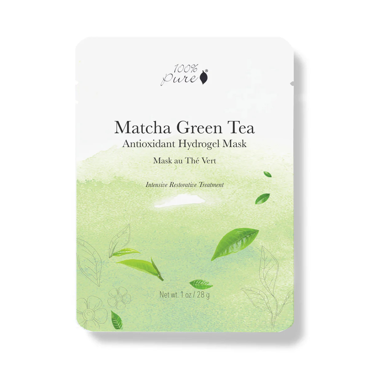 Matcha Green Tea Antioxidant Hydrogel Mask | 100% PURE