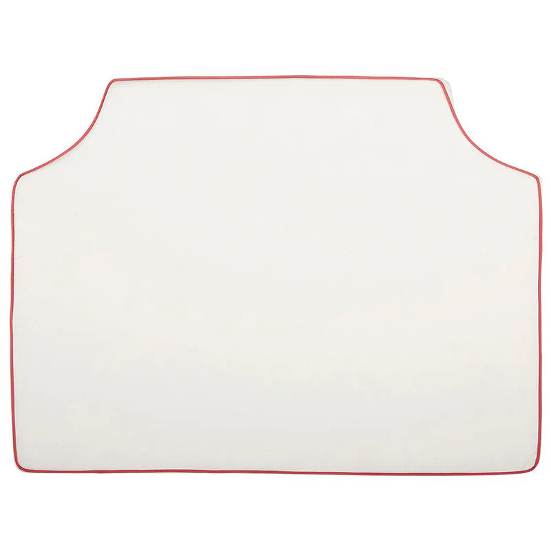 White with Punch Pipe Headboard | Room 422