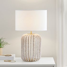 Remy Wood Bead Table Lamp (20") | Pottery Barn Teen