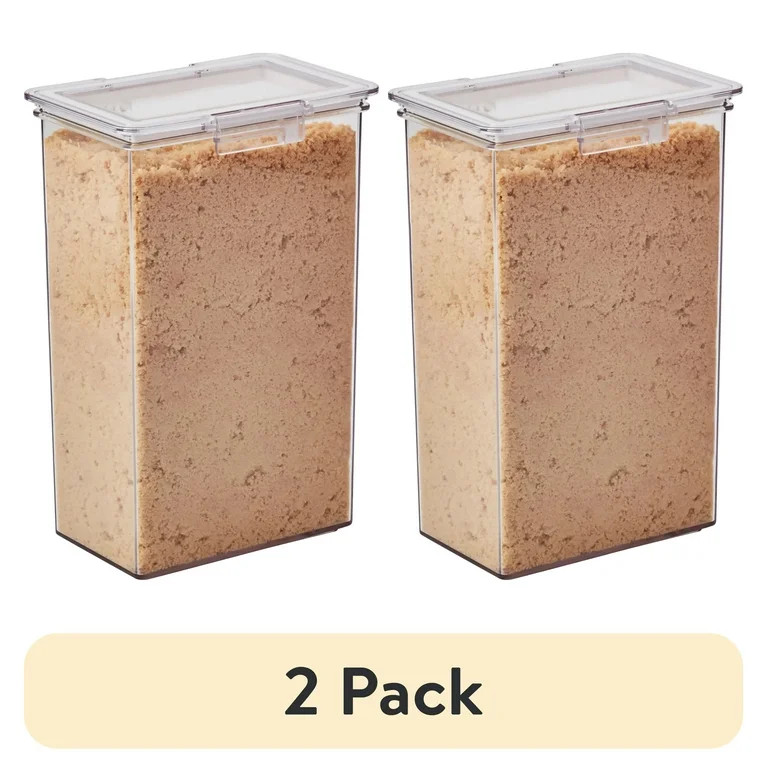 (2 pack) The Home Edit Large Food Storage Canister 9"x6"x4", Clear | Walmart (US)
