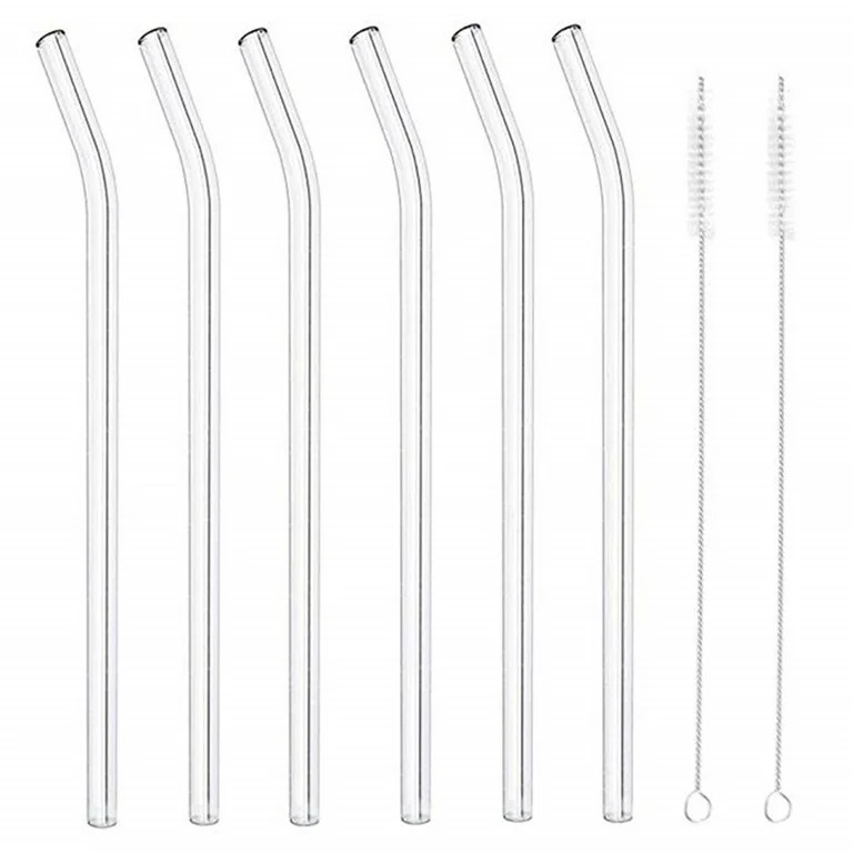 Takeoutsome Reusable Straws Handmade 8.5 Inches X 10 Mm 6 Per Set With 2 Cleaning Brushes | Walmart (US)