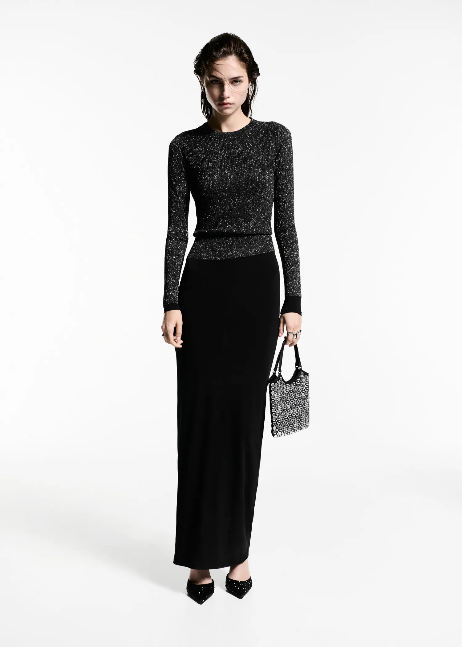 Crewneck lurex sweater - Women | MANGO USA | Mango (US/MX/AU)