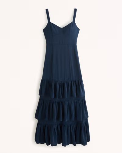 Women's Ruffle Tiered Maxi Dress | Women's Clearance | Abercrombie.com | Abercrombie & Fitch (US)