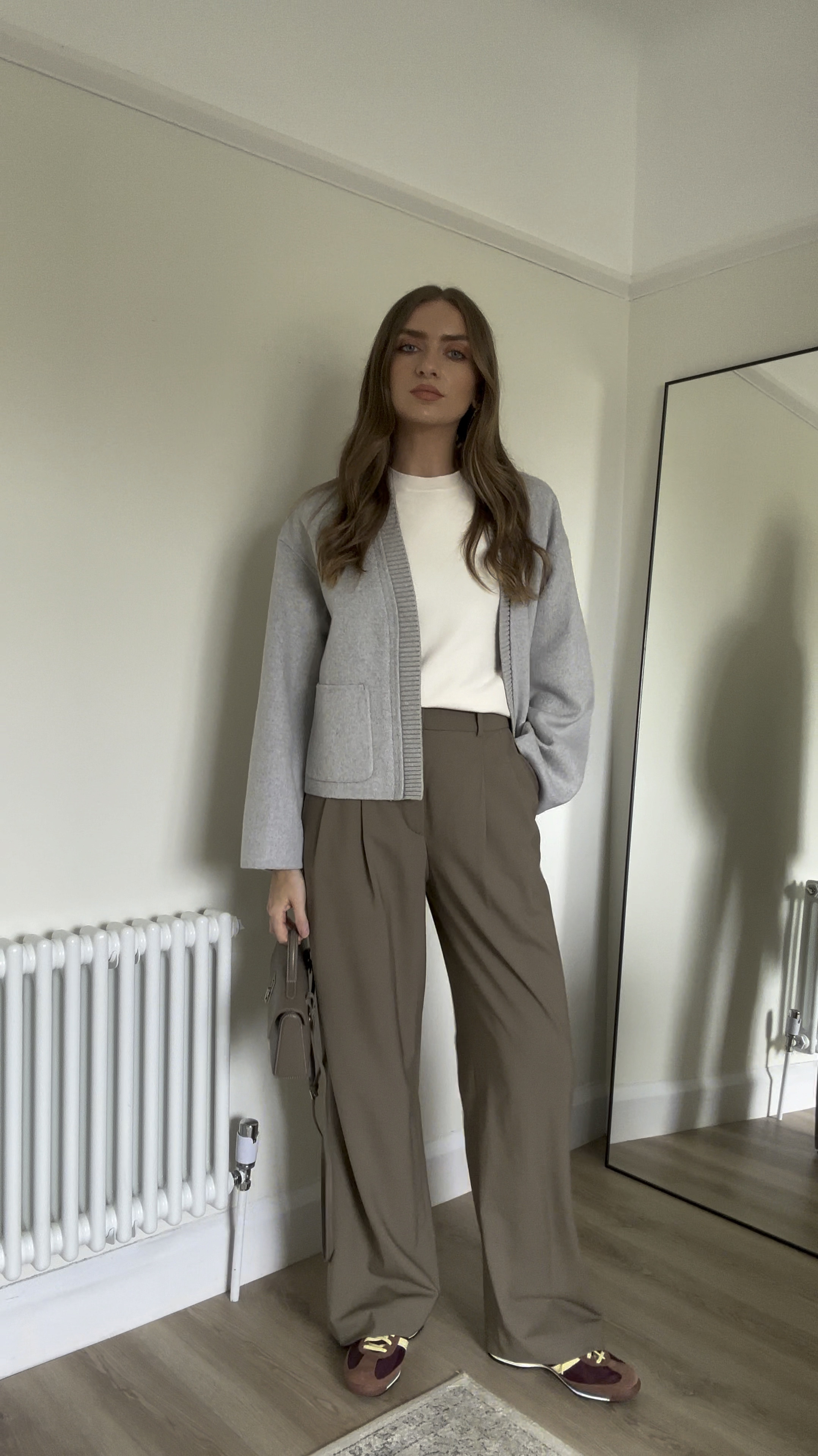 Outfit of the day 🍂👟
Medium in the Mint Velvet grey jacket 
Knitted t-shirt from &OS, mine is older so have linked similar
36 in the &OS tailored wool trousers, I’m 5ft 6 
Adidas SL 72 trainers 
Cafuné stance wallet in brownstone (I can’t link on here) 


#LTKeurope #LTKuk #LTKautumn