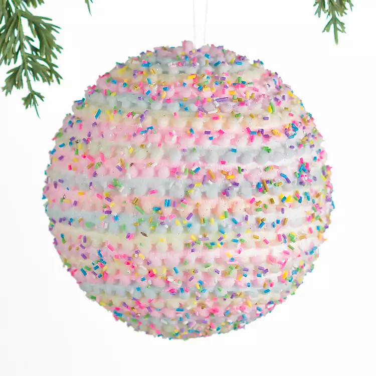 Colorful Candy Ball Ornament, 6 in. | Kirklands Home | Kirklands