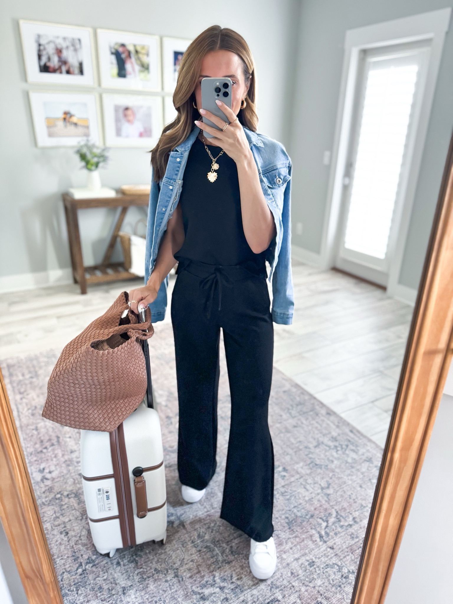 Amazon matching set. Travel outfit. Airport outfit. Amazon look for less. Wearing 29” in XS. Comes in a longer length! Runs a little big so consider sizing down in you are in-between sizes. Nike court legacy life sneakers - runs a half size big. I sized down half a size and they are perfect! Delsey luggage. Naghedi large bag - so good for travel!

#LTKFindsUnder50 #LTKTravel #LTKShoeCrush