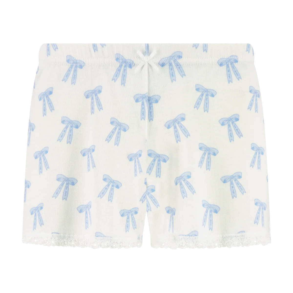 SHORT Mid Rise Blue Forever Love Bow Print | Polkadot England