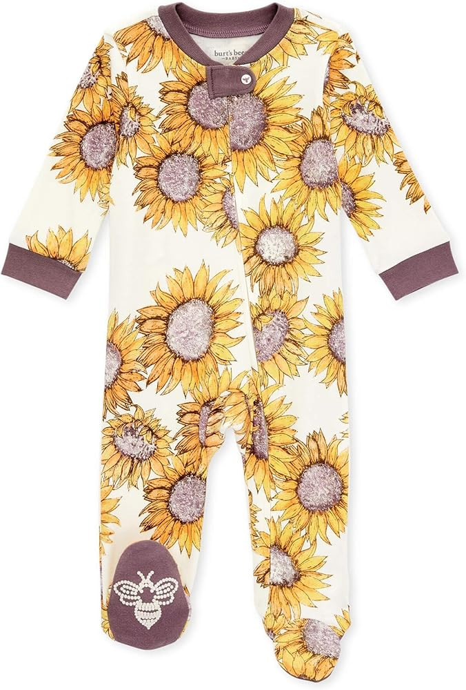 Burt's Bees Baby Baby Girls' Sleep and Play Pajamas, 100% Organic Cotton One-Piece Romper Jumpsui... | Amazon (US)