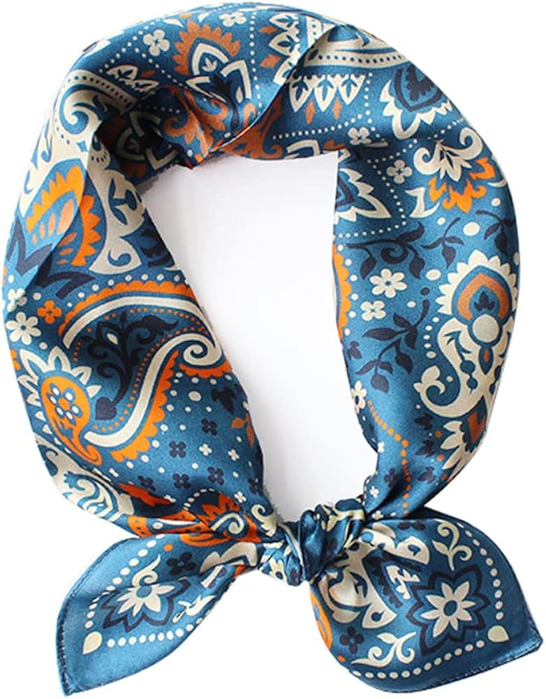 MEISEE Mulberry Silk Scarfs Women Small Square Scarf 21" x 21" Breathable Lightweight Neckerchief... | Amazon (US)