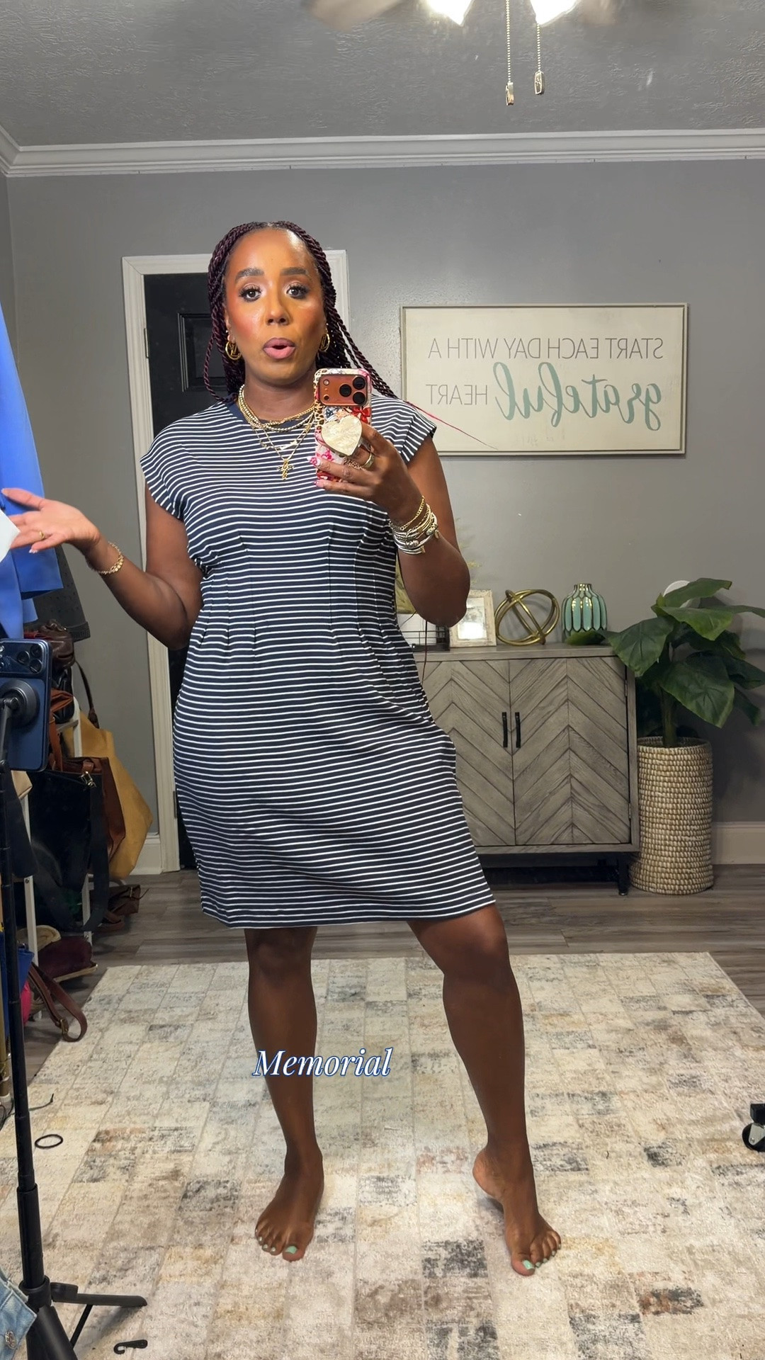 Walmart summer dresses are SO good right now
- from casual everyday looks to vacation-ready styles - and every single one is under $40 6$ I'm wearing a medium in all for reference!
Striped dress - perfect for errands, brunch, casual Fridays & travel days
Lilac maxi - wedding
guest, baby showers, date nights & vacation dinners
Yellow midi - church, brunch with the girls & summer events
* Green printed maxi - beach vacations, resort nights & outdoor dinners
Floral mini - brunch, teacher outfits, weekend outings & daytime events
Pink babydoll dress -
concerts, girls trips, birthday dinners & photoshoots
SIZING REFERENCE/ stats-5'5", 165 Ibs, size 10
#walmartfashion #walmartfinds #walmartstyle